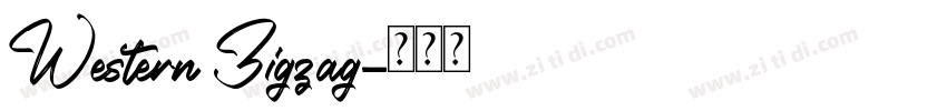 Western Zigzag字体转换
